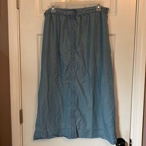 Amanda Green Vintage jean look long skirt medium